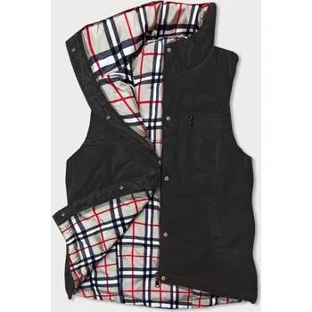 Dámská vesta Oboustranná černá dámská vesta (2383) odstíny černé XL (42)