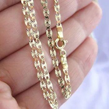 Řetízek Zlatý řetízek zdobený rytinou 2,8mm 1,85g 45cm Zlato 14k(585/1000)