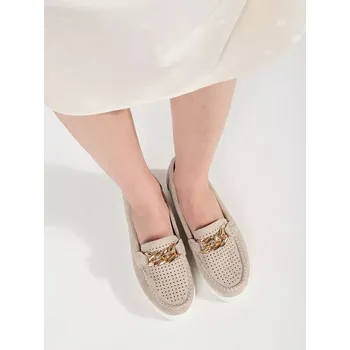 Dámské mokasíny Módní hnědé mokasíny dámské platforma 36