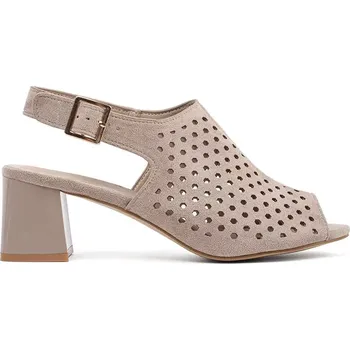 Dámské sandále Pohodlné hnědé sandály dámské na širokém podpatku 38