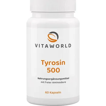 Fitness strava Vitaworld Tyrosine 500 mg 60 kapslí