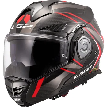 Helma na motorku Překlápěcí helma na motorku LS2 FF901 Advant X C Future II černo-červená M