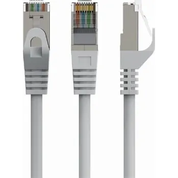 Síťový kabel GEMBIRD PP6A-LSZHCU-15M – S/FTP Cat. 6A LSZH propojovací kabel, šedý, 15 m PP6A-LSZHCU-15M