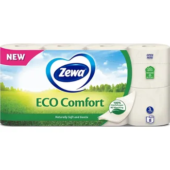 Toaletní papír Zewa Eco Comfort toaletní papír 3 vrstvý 150 útržků 19,3 m 8 kusů