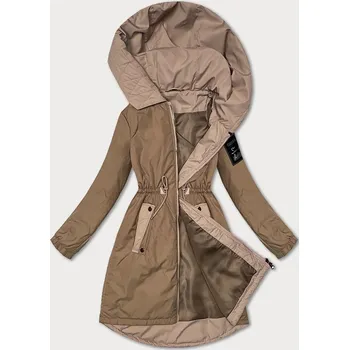Tmavě béžová dámská bunda se stahováním v pase S'West (B8352-12) odstíny béžové L (40)