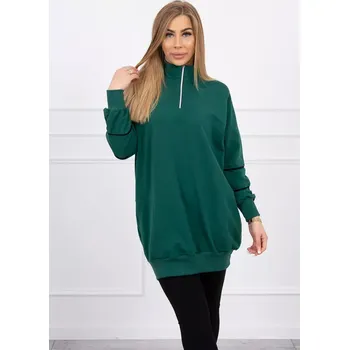 Dámská mikina Mikina se zipem a kapsami zelená UNI