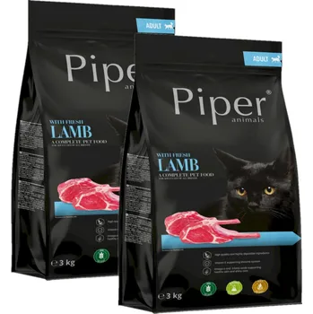 Krmivo pro kočku DOLINA NOTECI Piper Animals s jehněčím pro kočky 2x3kg