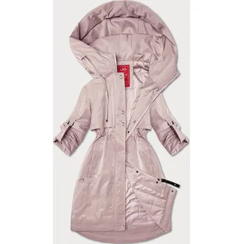 Dámská bunda v pudrově růžové barvě s ohrnutými rukávy LHD (LHD-24591) odstíny růžové M (38)