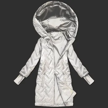 Prošívaná bunda v barvě ecru s trapézovým střihem a s kapucí (T2-2290#-12) odstíny béžové 56