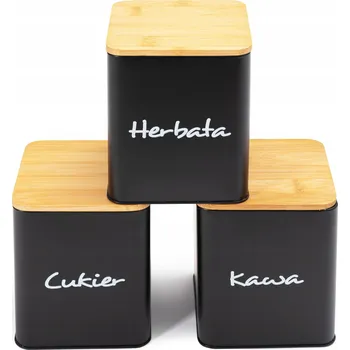 Dóza na potraviny SADA KUCHYŇSKÝCH NÁDOB, 3 ČAJ , CUKR, KÁVA CUKR