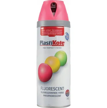 Barva ve spreji PLASTIKOTE FLUORESCENČNÍ LAK FLUOR RŮŽOVÝ SPREJ 400ML