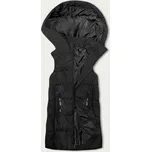 Černá dámská vesta s kapucí (B8175-1) odstíny černé L (40)