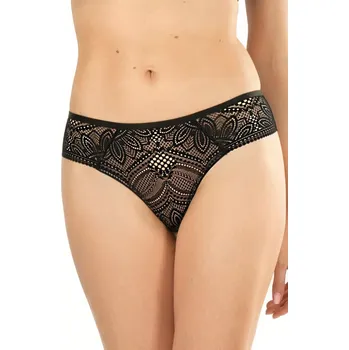 Kalhotky TANGA DESIRE ČERNÁ BLACK-BEIGE L