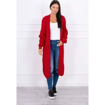 Dámský svetr Dlouhý svetr červený UNI