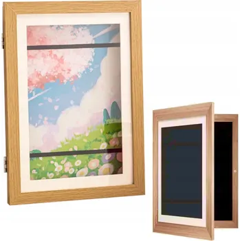 Obraz Rámeček na obrázky A4 přírodní dřevo