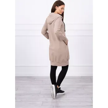 Dámská mikina Mikina s kapucí tmavě béžová UNI