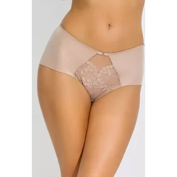 Dámské oblečení Vysoké dámské kalhotky ELIZA 19133 moka S