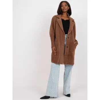 Dámský kabát Dámský kabát z alpaky s vlnou SERENA světle hnědý