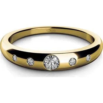 Prsten Couple, Decentní prsten Nika ze žlutého zlata se zirkony, vel. 56, prům. 17.8 mm, 585-68-1-0502.0Z00.0.56.001