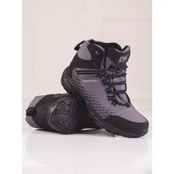 Dámské polobotky Výborné dámské šedo-stříbrné trekingové boty bez podpatku 43