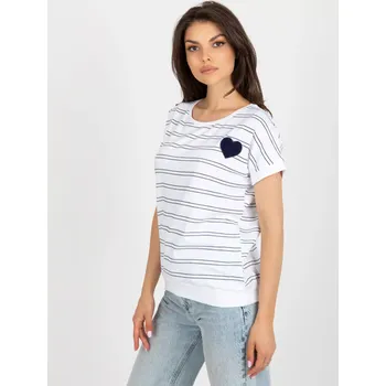 Dámská halenka Halenka RV BZ 8619.94 bílá a tmavě modrá L/XL