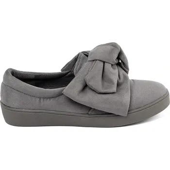 Dámské tenisky Jedinečné dámské šedo-stříbrné tenisky bez podpatku 38