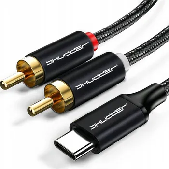 Datový kabel Kabel USB-C na 2x RCA 2m Shudder PREMIUM USB-C - 2 Cinch, USB C - 2xRCA