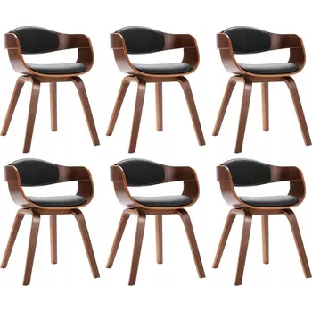 Jídelní židle Židle VidaXL látka černá 6 ks