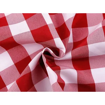 Teflonová látka / ubrusovina kostka / káro šíře 320 cm METRÁŽ - 1 červená