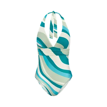 Oblečení a móda Dámské jednodílné plavky Summer Mix & Match OP Plunge pt - Triumph světlá kombinace modré (M007) 040C