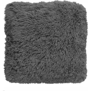 Polštář POVLEČENÍ NA POLŠTÁŘ 40x40 BOHO CHLUPATÉ VLNA GRAFITOVÉ DEKORAČNÍ