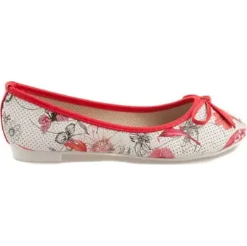 Dámské baleríny Červené balerínky s květy 38