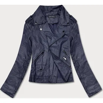 Modrá dámská bunda ramoneska (BN-20025-86) odstíny modré S (36)