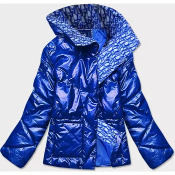 Světle modrá dámská bunda s leskem (OMDL-023) odstíny modré L (40)