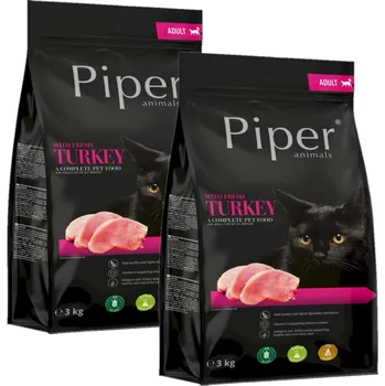 Krmivo pro kočku DOLINA NOTECI Piper Animals s krůtou pro kočky 2x3kg