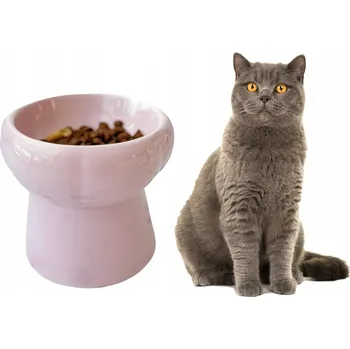 Miska pro psa KERAMICKÁ MISKA PRO KOČKY PSA ZVÝŠENÁ NA VODU KRMIVO ODOLNÁ SIEMIEC