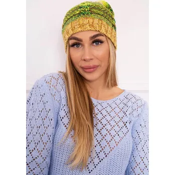 Čepice Fleecová čepice Klaudia K255 neon green+yellow UNI