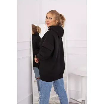 Dámská mikina Zateplená mikina s polovičním zipem černá UNI