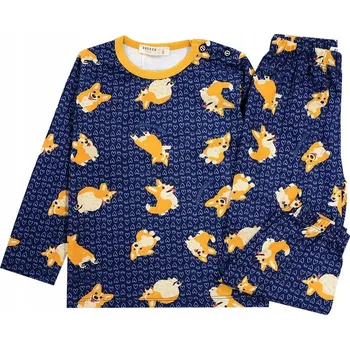 Dívčí pyžamo PYŽAMO SOUPRAVA DLOUHÝ RUKÁV bavlna pejsci CORGI 1,5 roku/86 cm J201i