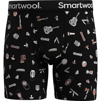 Pánské spodní prádlo Boxerky SMARTWOOL M MERINO PRINT BOXER BRIEF BOXED Man velikost M