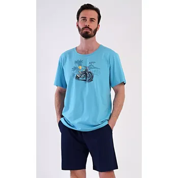 Pánské pyžamo Pánské pyžamo šortky Pavel mátová XXL