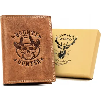 Peněženka Always Wild peněženka z pravé nubukové kůže hnědá - muž