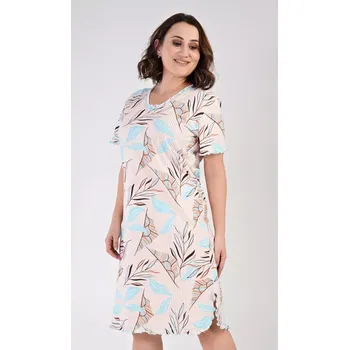 Dámská noční košile s krátkým rukávem Edita mentolová 1XL