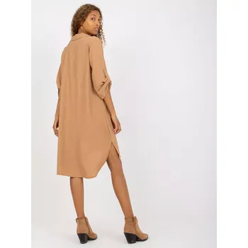 Dámské šaty Šaty DHJ SK 16328.33 camel jedna velikost