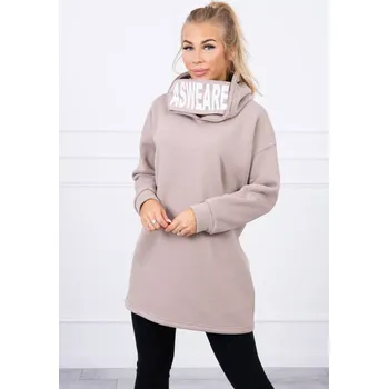 Dámská mikina Zateplená mikina s kapucí béžová UNI