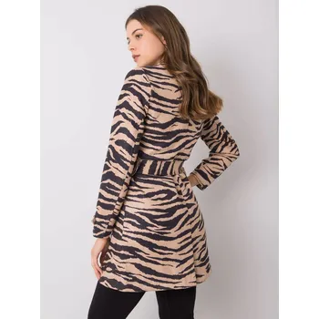 Dámský kabát Dámský kabát EM PL 22215 55 černý a béžový S