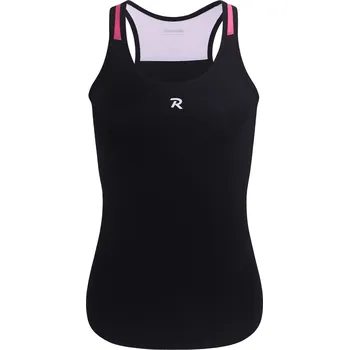 cyklistický dres RIVANELLE Cyklistický dres bez rukávů - SPARK ELITE - černá/růžová 2XL