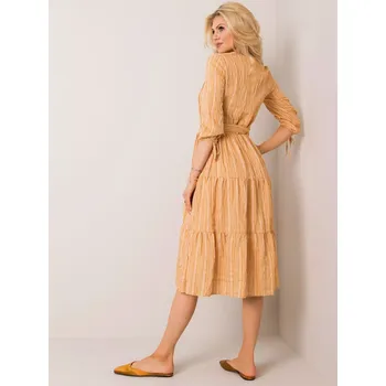 Dámské šaty Šaty LK SK 508005.07P tmavě žlutá 40