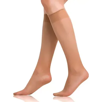 Dámské punčochy Dámské matné silonkové podkolenky DIE PASST KNEE-HIGHS 20 DEN - BELLINDA - almond UNI