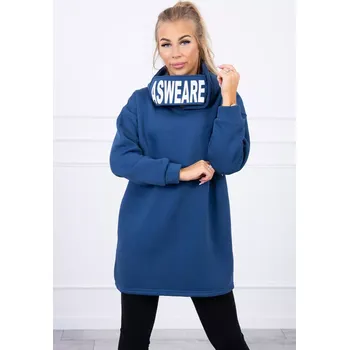 Dámská mikina Zateplená mikina s kapucí z džínoviny UNI